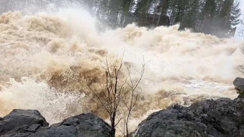Stormy river, footage Stock Footage 89768689