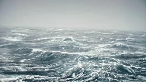 Stormy sea and dramatic waves Vídeo Stock 85860530