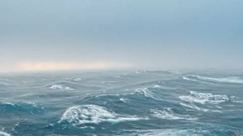 Stormy sea and dramatic waves Stock Footage