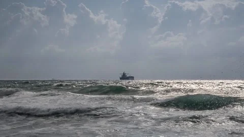 Stormy sea Stock Footage 132408497