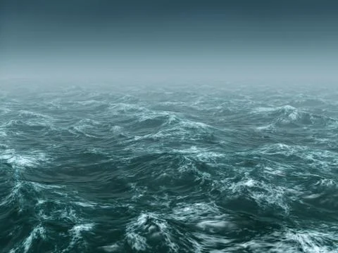 Stormy sea Stock Illustration