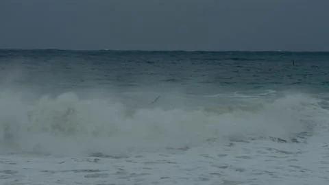 Stormy sea landscape Stock Footage 237457913