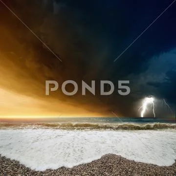 Stormy sea Stock Photos