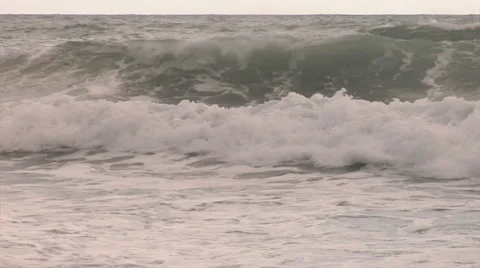 Stormy sea at sunset Stock-Footage 37348261