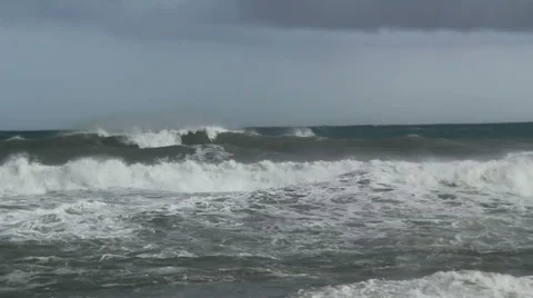 Stormy sea wave Stock Footage 43084795