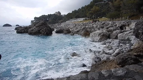Stormy sea waves 3585 Stock Footage 104452424