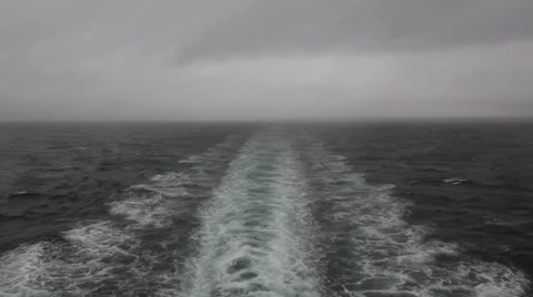 Stormy ship wake. Video stock 927037