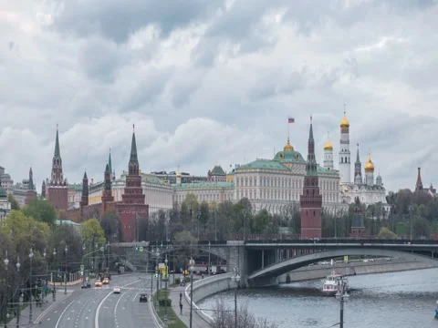 Stormy sky above the Kremlin Stock Footage 75430745