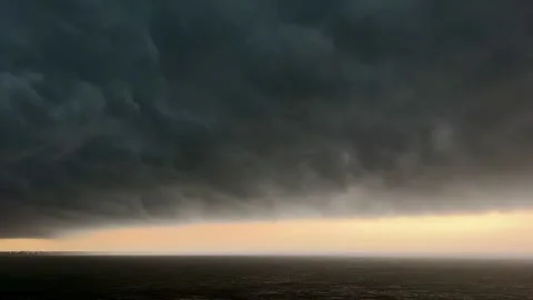 Stormy sky and ocean Stock Footage 304726790