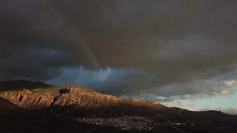 Stormy sky with dark clouds approaching Stock Footage 304229188