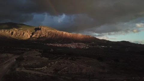 Stormy sky with dark clouds approaching Stock Footage 304229202