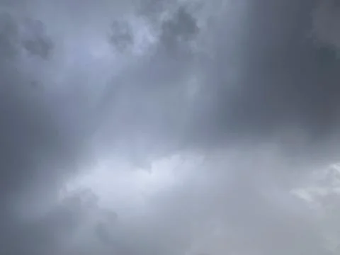 Stormy Sky with Dark Clouds, Dramatic Weather Pattern Featuring Storm, Gray Stock Photos