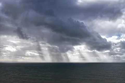 Stormy sky with dark clouds Foto stock