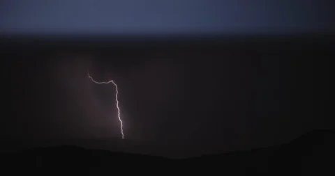 Stormy sky with lightning flashing and thunder. Night thunderstorm clouds. Stock Footage 123367569