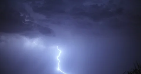 Stormy sky with lightning flashing and t... | Stock Video | Pond5