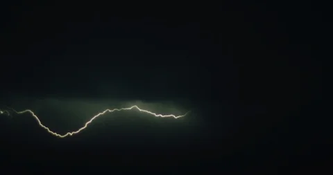 Stormy sky with lightning flashing and thunder. Night thunderstorm clouds. Stock Footage 123388404