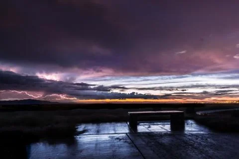 Stormy Sky with Lightning Foto stock