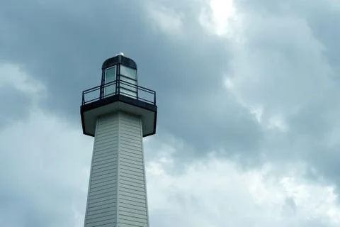 Stormy sky over lighthouse Stock Photos