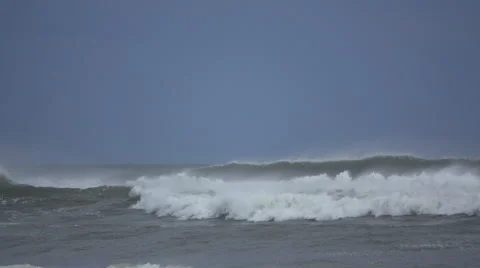 Stormy slow mo ocean waves Stock Footage 67478010