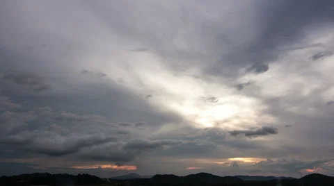 Stormy Sunset 4K Stock Footage 27472944