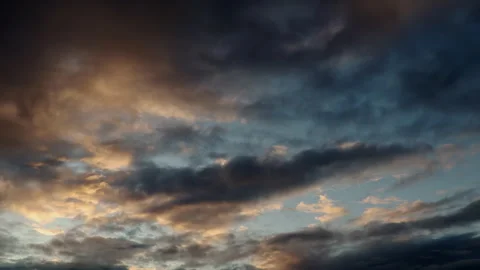 Stormy Sunset Clouds — Dramatic Timelapse Sky Stock Footage 336170769