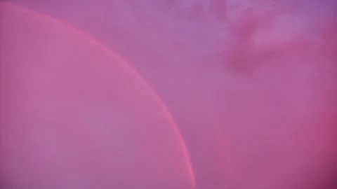 Stormy sunset with double rainbow, towering Stock Illustration