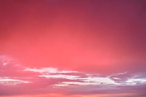 Stormy sunset with double rainbow, towering Stock Illustration