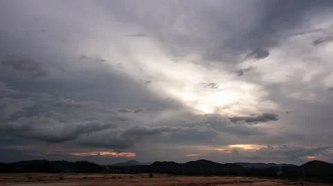 Stormy Sunset Stock Footage 27473000