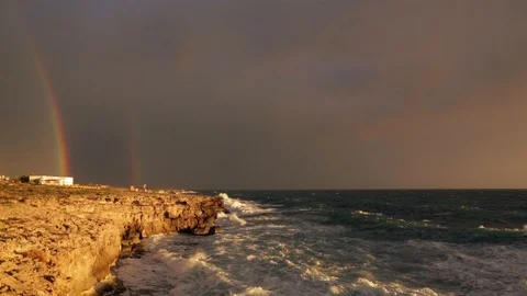 Stormy sunset Stock Footage 108635076