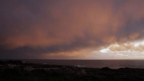 Stormy sunset Stock Footage 108635089