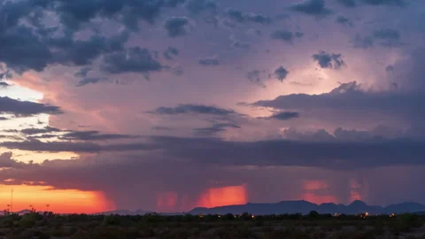 Stormy Sunset Stock Footage 219713628