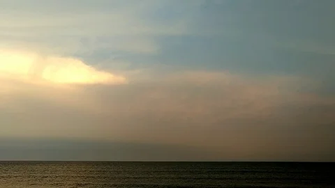 Stormy Sunset on Ocean Stock Footage 108932447