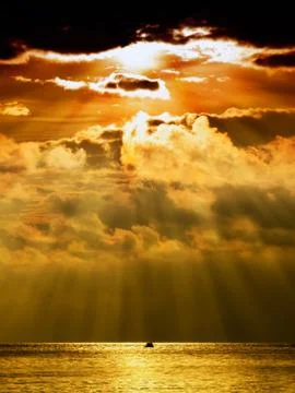 Stormy sunset Stock Photos