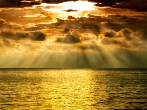 Stormy sunset Stock Photos