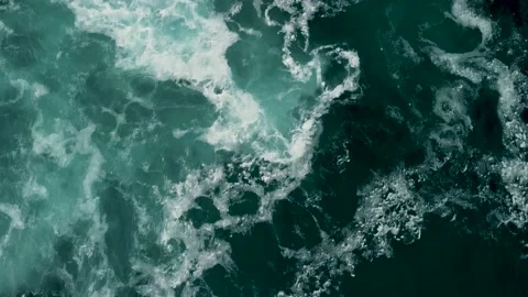 Stormy Waves Over Deep Blue Ocean In Caion Beach Stock Footage 237068183