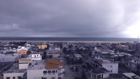 Stormy weather on Cotonou Stock Footage 81093448