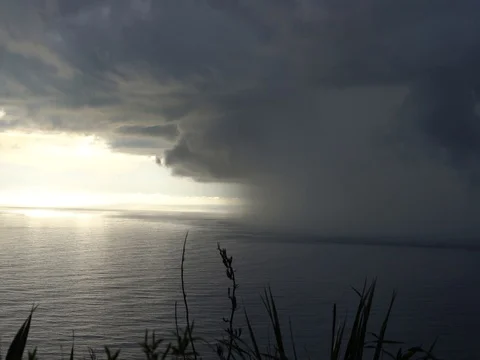 Stormy weather over the ocean Video stock 80317532