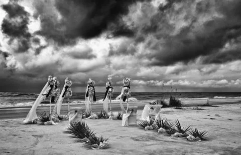 Stormy Wedding Stock Photos