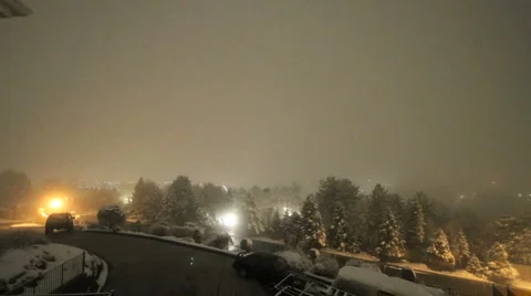 Stormy Winter Night Time Lapse Stock Footage 2974254