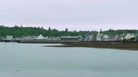Stornoway town centre in Lewis on the Outer Hebrides Stock Footage 332155813