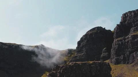 The Storr fog moving Stock Footage 246389134