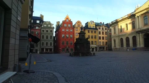 Stortorget Public Square, Gamla Stan, Sweden Stock Footage 61851704
