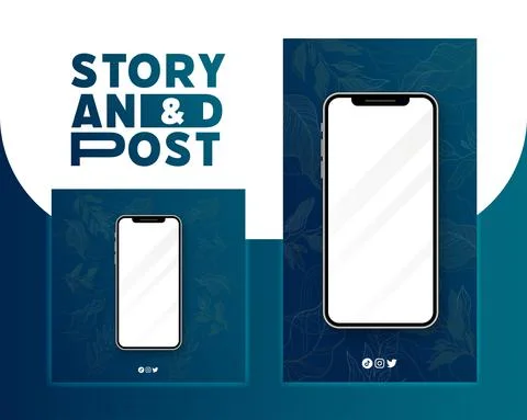 Story and Post Stock Illustration