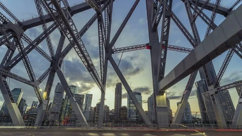 On the story bridge 4K Stock Footage 86847371