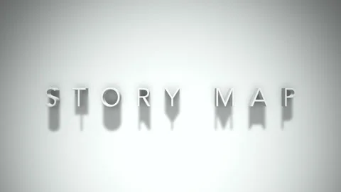 Story map 3D title animation with shadows on a white background Stock Footage 297801244