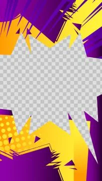 Story vector template. Comic book style editable social media photo frame lay イラスト素材