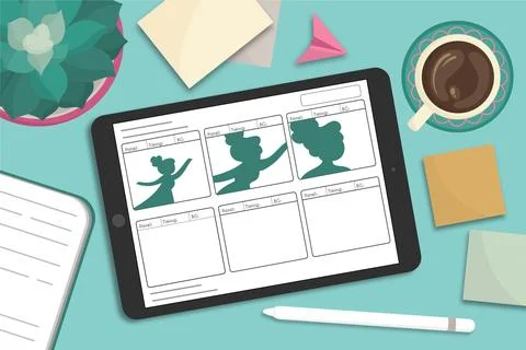 Storyboard concept Stock Illustration