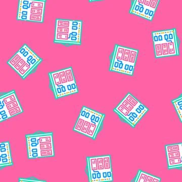 Storyboard creation game development vector seamless pattern Stock Illustration