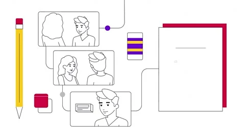 Storyboard, key frames, giving an idea of ​​the future commercial Stock Footage 212323869