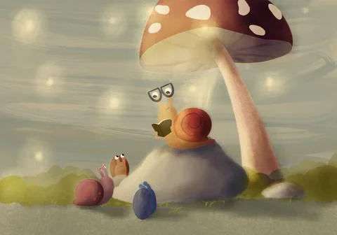 Storyteller Snail Stock Illustration